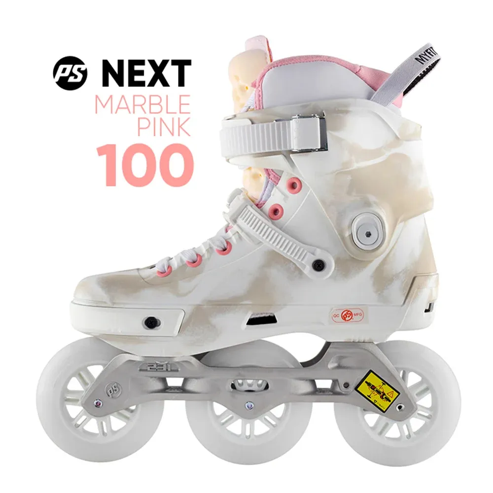 100% Original Powerslide NEXT Marble Pink Trinity Frame Inline Skates 3*100mm Street Racing Skate Roller Free Skating Patines