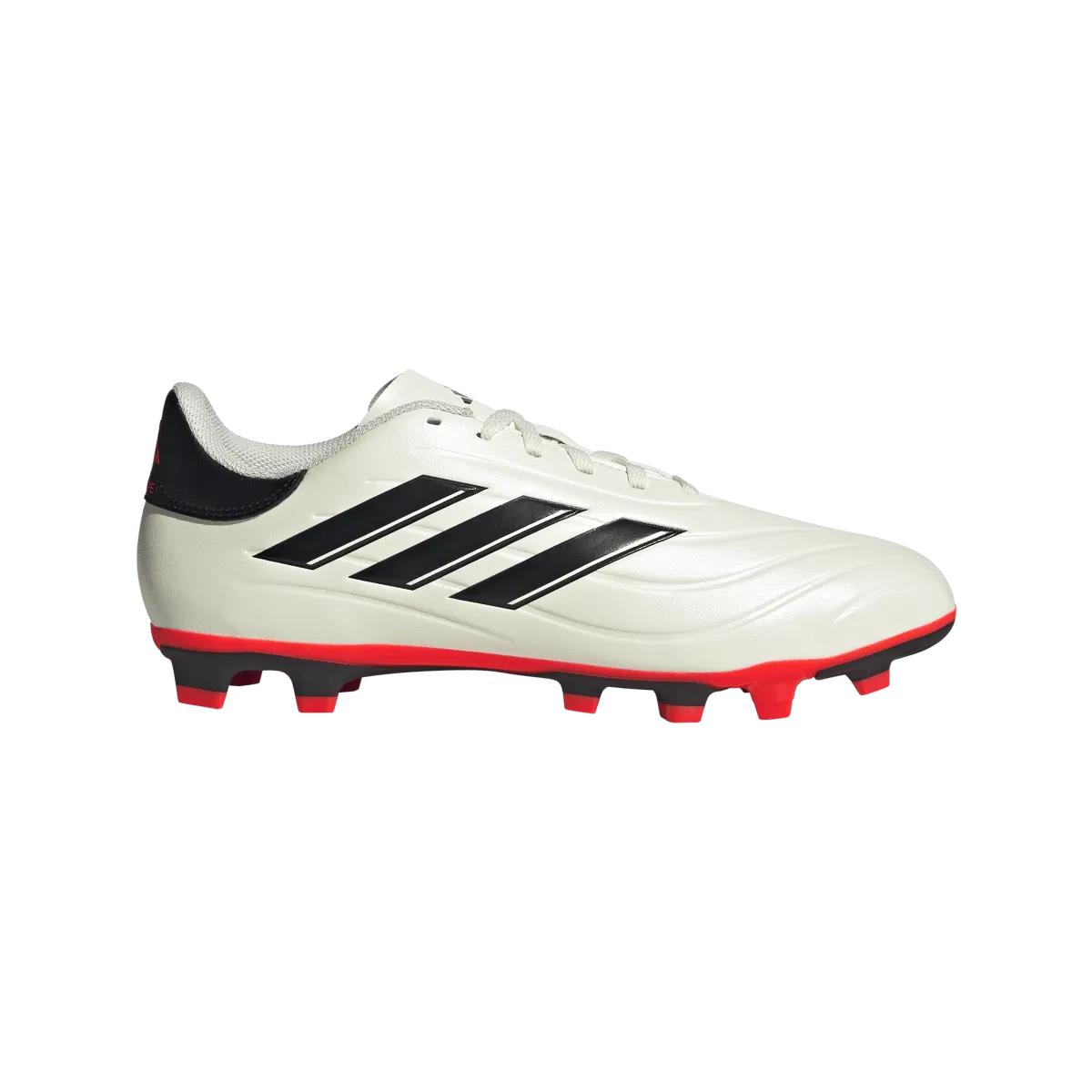 adidas Copa Pure II Club Flexible Ground Adult Soccer Cleats IG1099 Ivory/Core Black/Solar Red