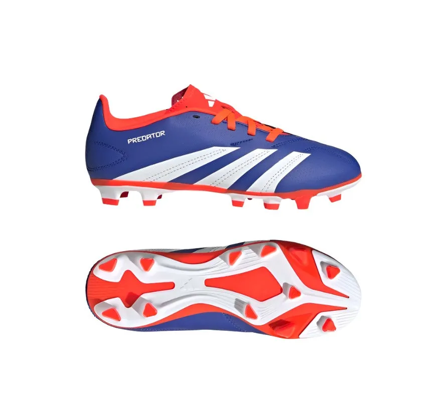 Adidas Junior Flexible Ground Football Boots Predator Club Lucid Blue/White/Solar Red