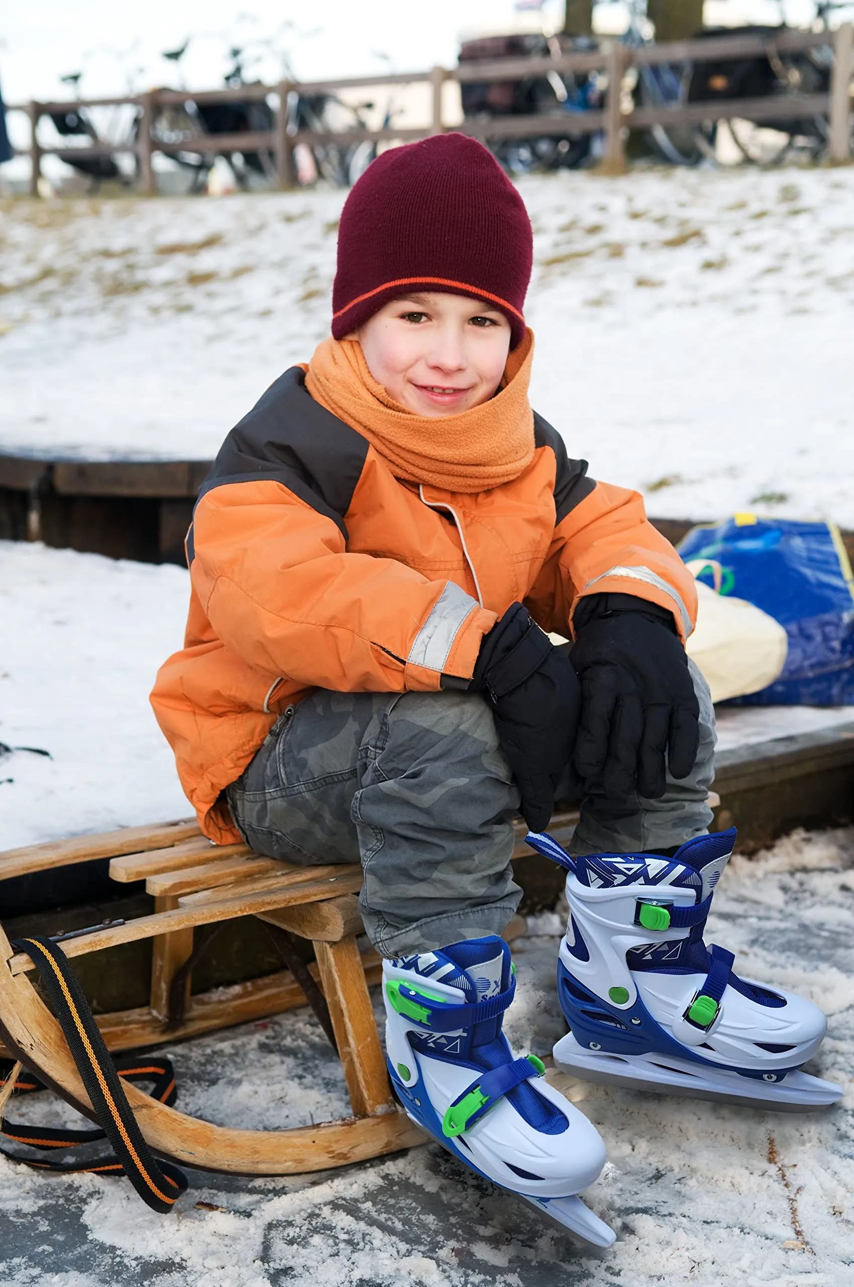 Adjustable Ice Skates For Kids | Reinforced Ankle Support