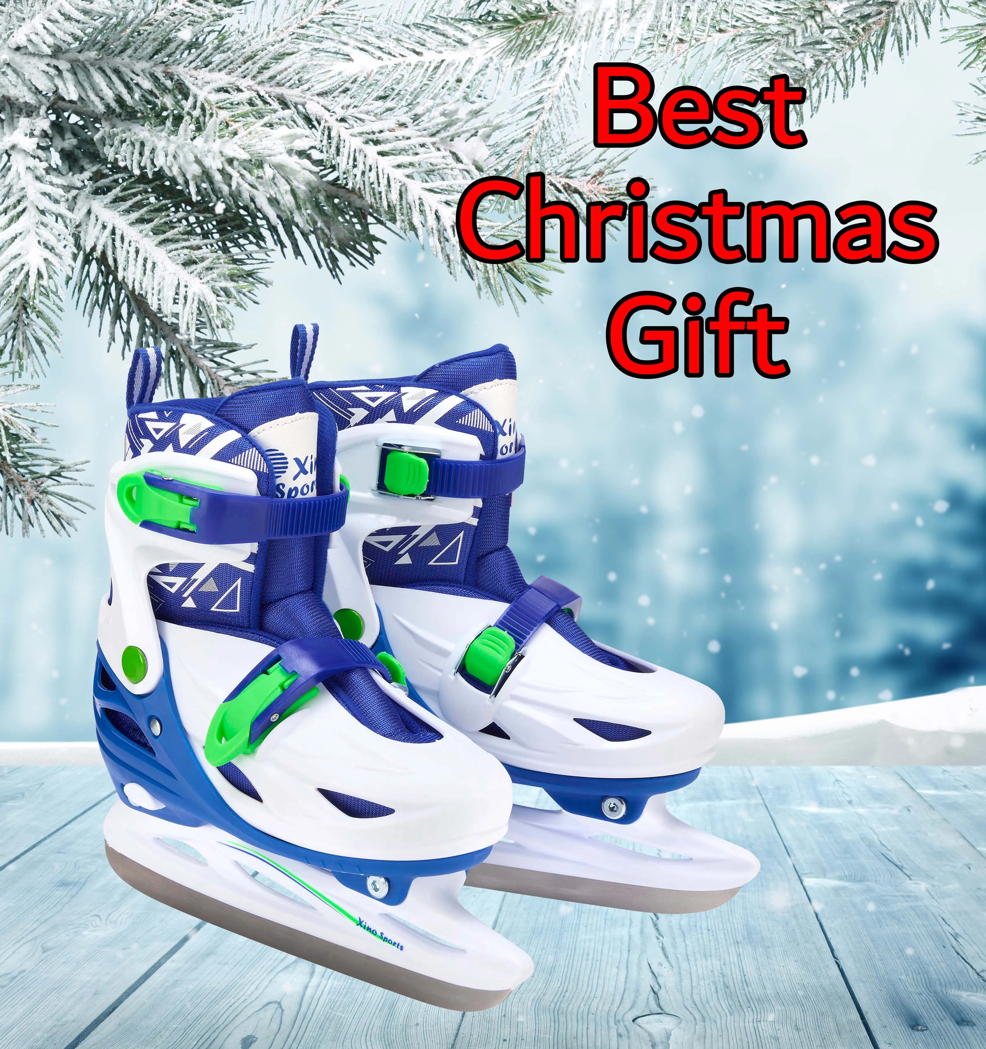 Adjustable Ice Skates For Kids | Reinforced Ankle Support