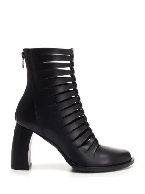 Ann Demeulemeester Woven Heeled Boots