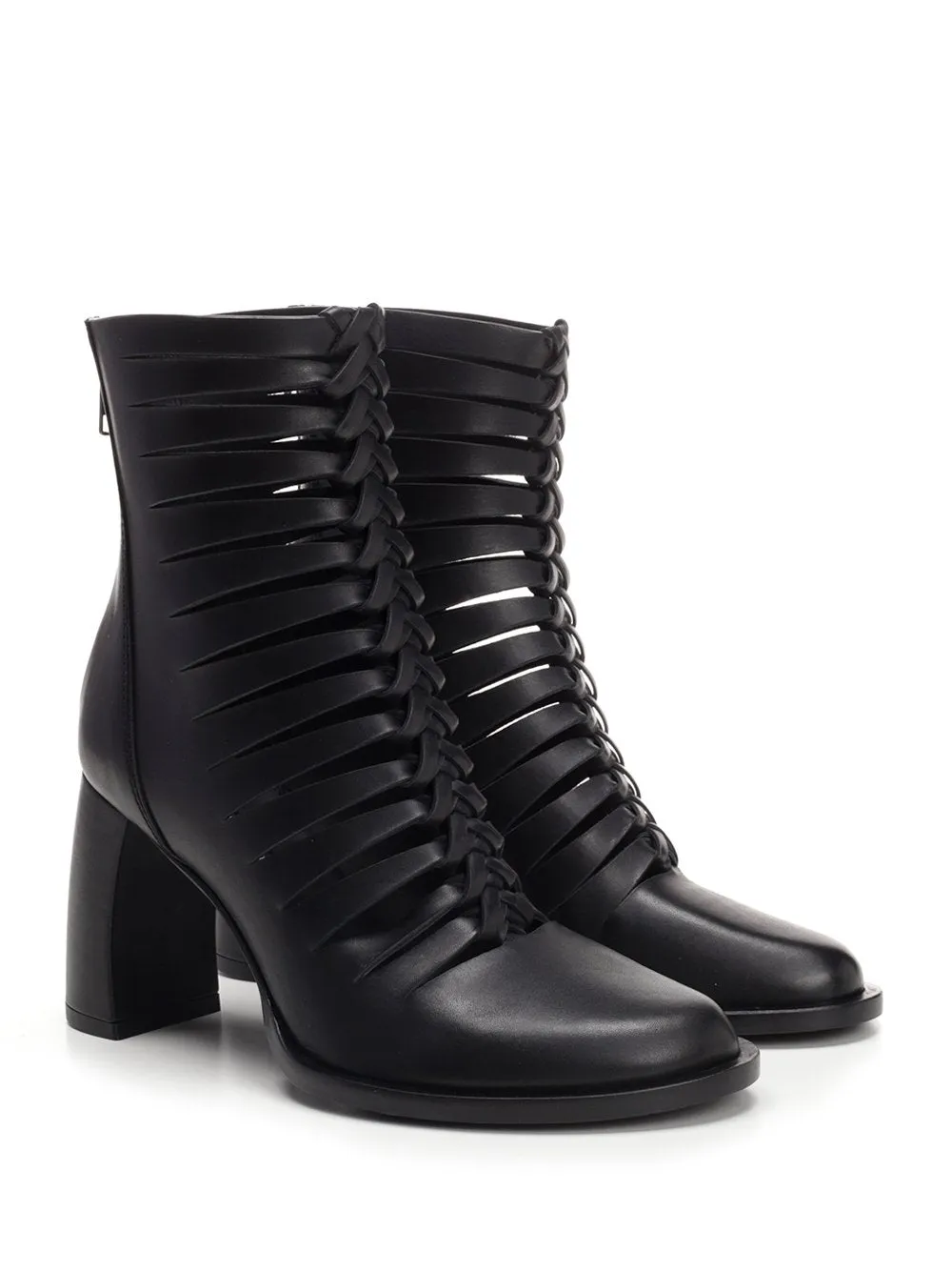 Ann Demeulemeester Woven Heeled Boots