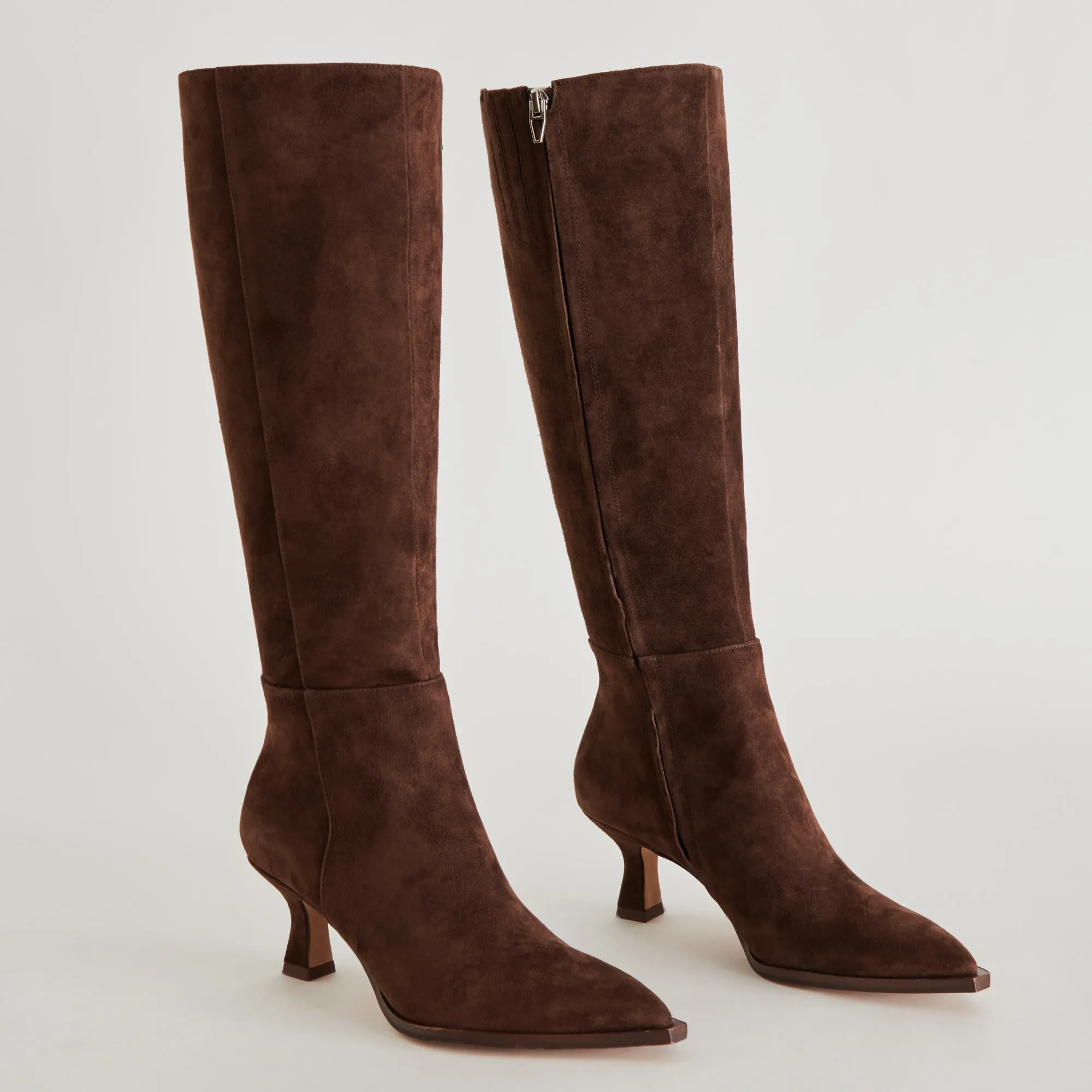 AUGGIE WIDE CALF BOOTS DK BROWN SUEDE