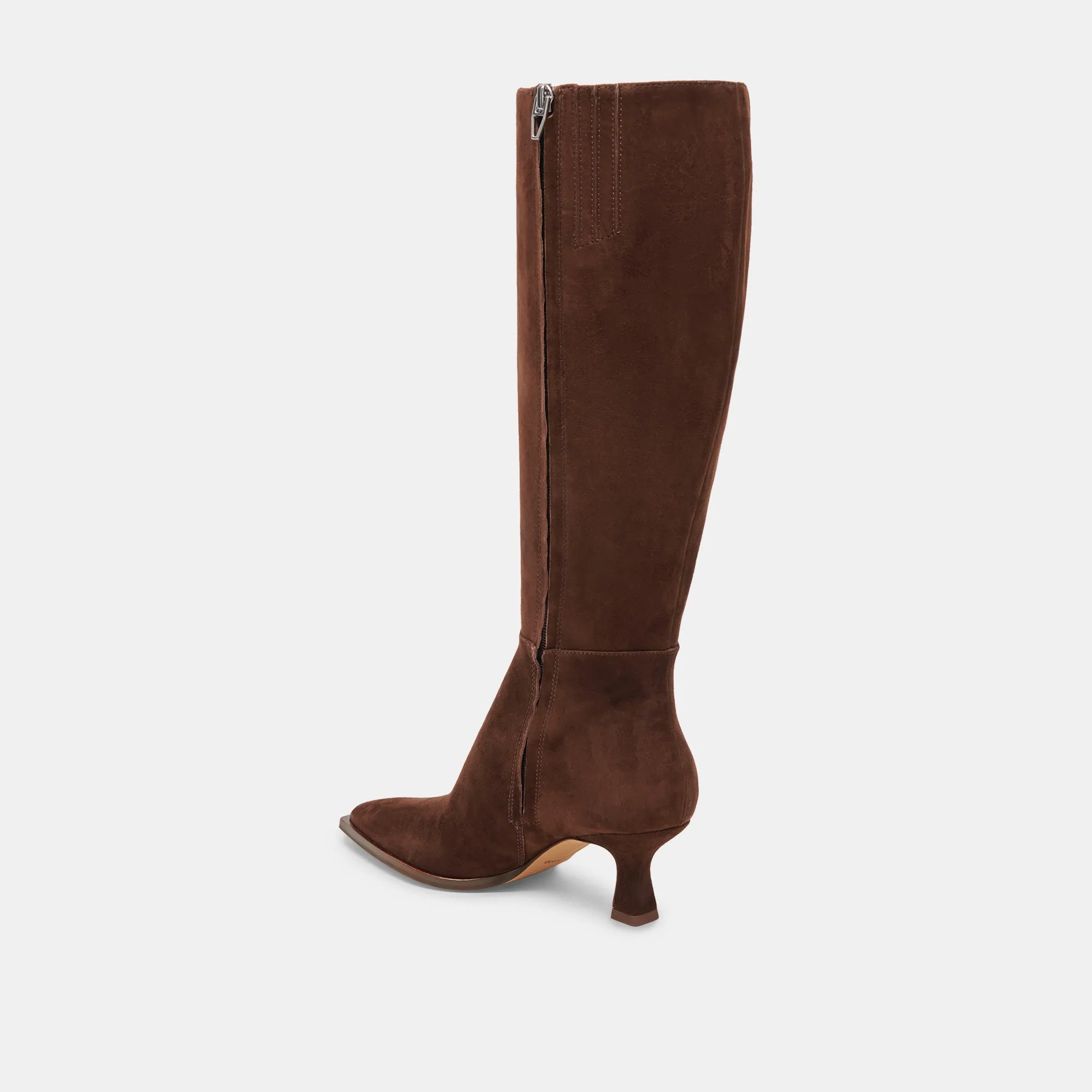 AUGGIE WIDE CALF BOOTS DK BROWN SUEDE