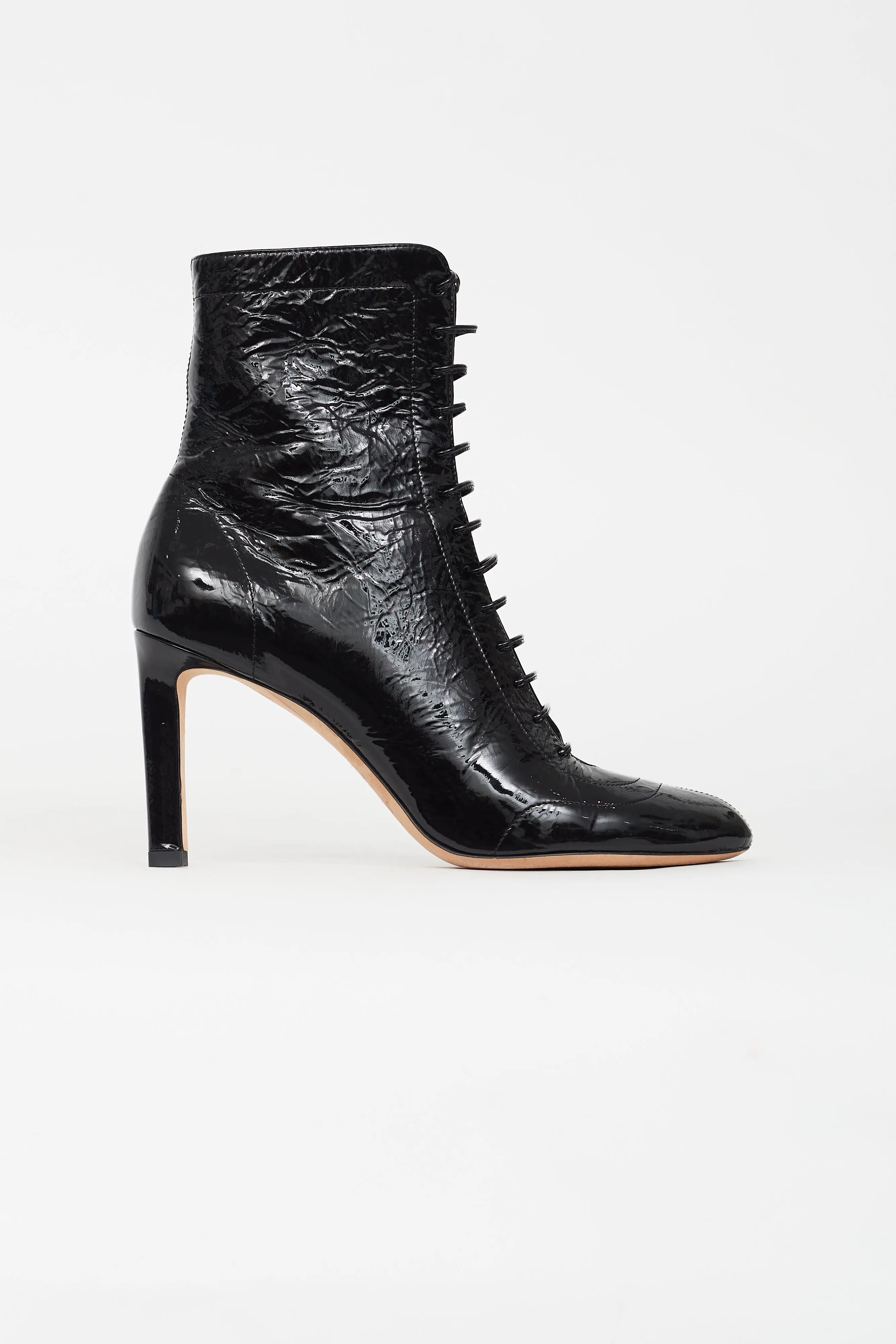 Black Patent Daize Heeled Boot