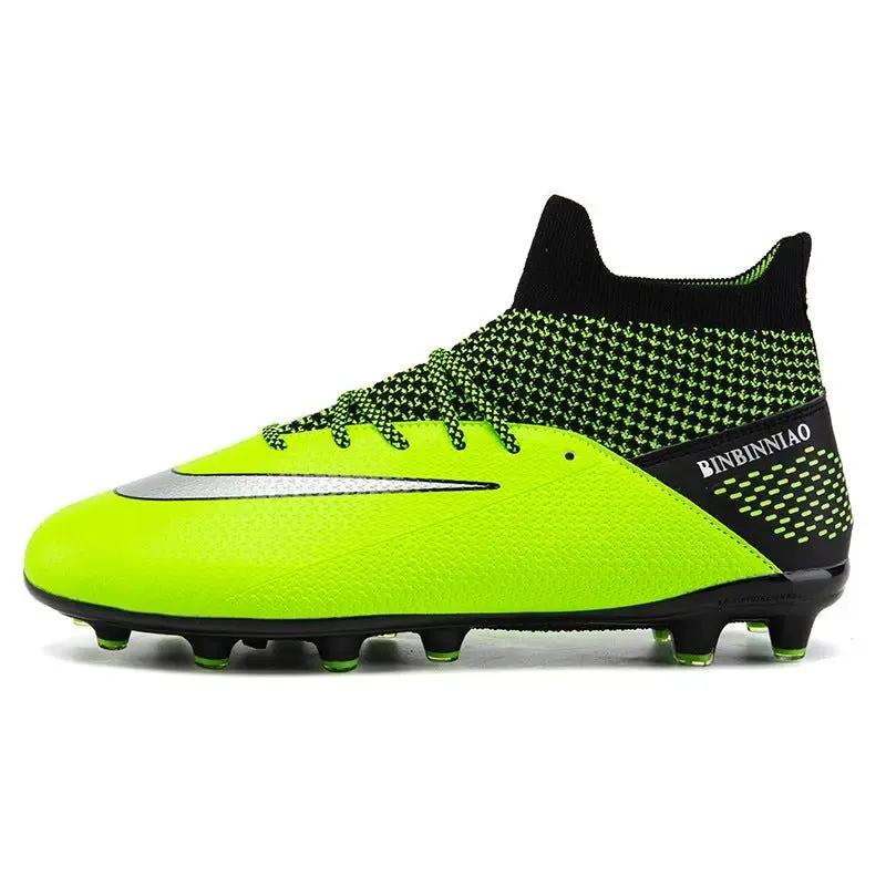 Boys Cleats High Top Soccer Boots - Ankle Football Soccer Boots