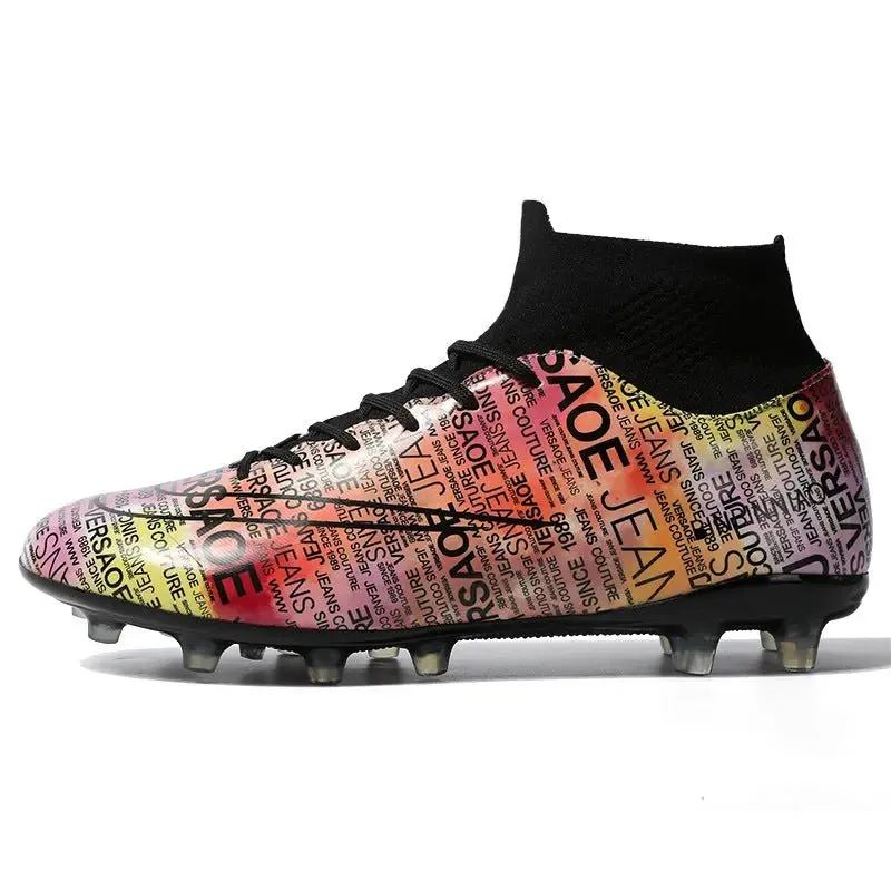 Boys Cleats High Top Soccer Boots - Ankle Football Soccer Boots