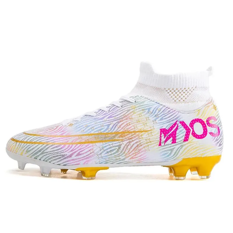 Boys Cleats High Top Soccer Boots - Ankle Football Soccer Boots