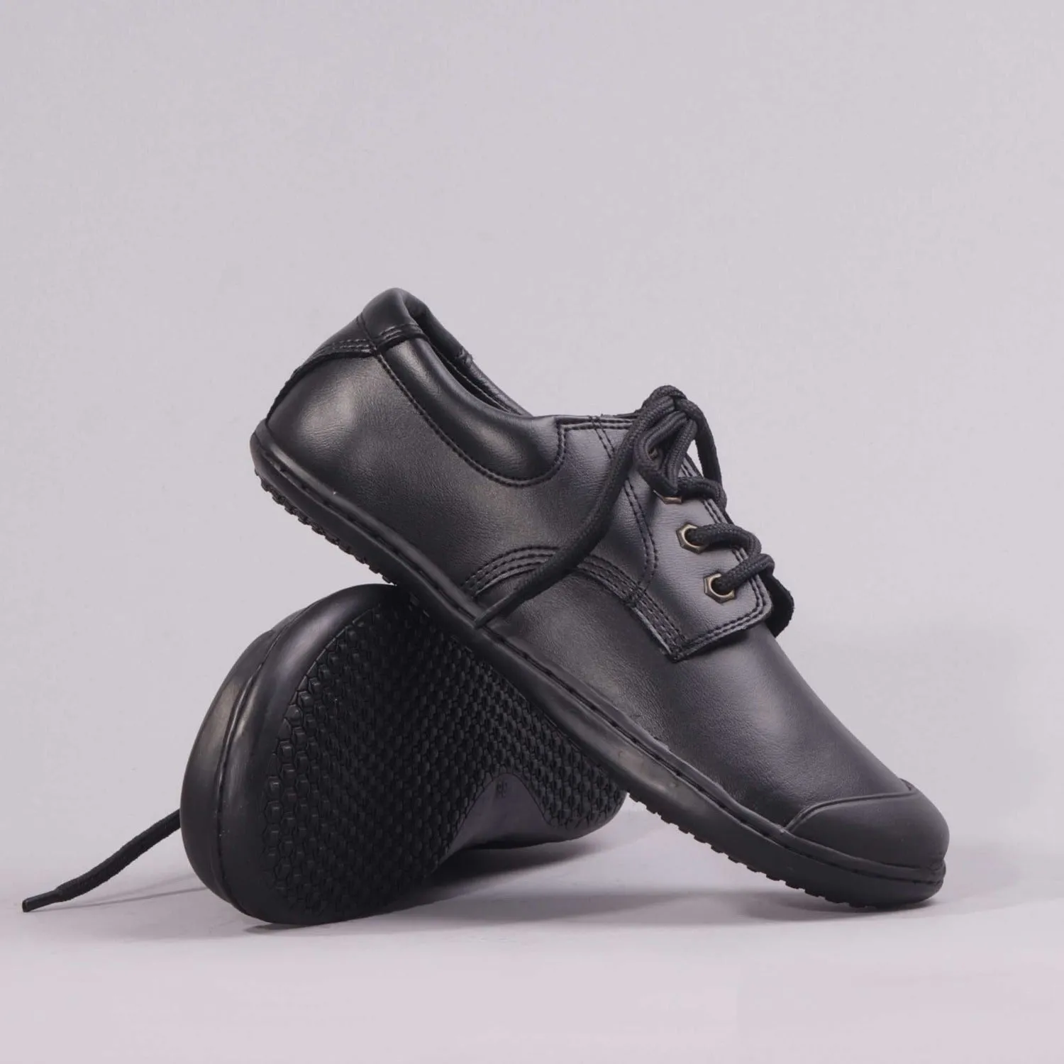 Boys Lace-up School Shoe in Black Sizes 34-38 - 7824