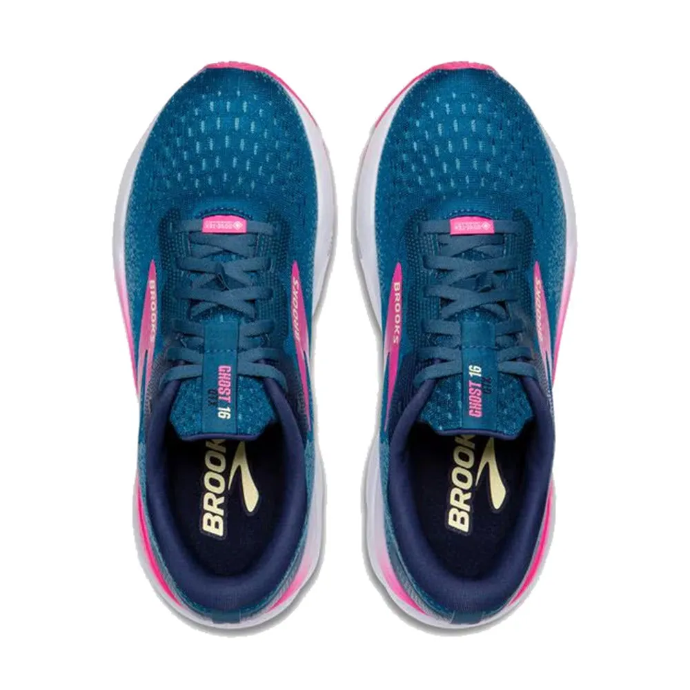 BROOKS GHOST 16 GTX MOROCCAN BLUE/PINK - WOMENS