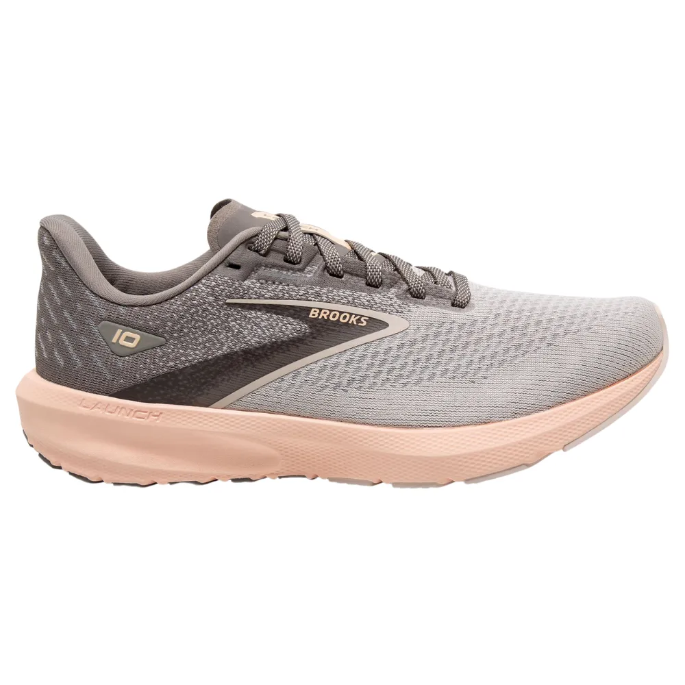 Brooks Launch 10 Grey/Crystal Grey/Pale Peach Running Shoes (Women's)