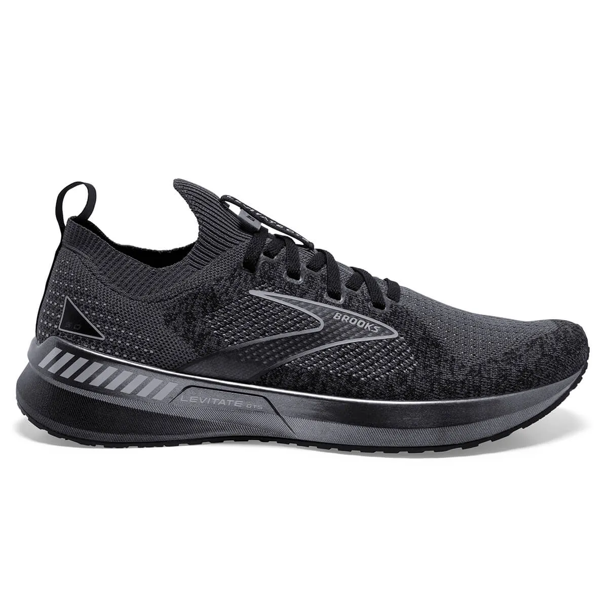 Brooks Levitate Stealthfit GTS 5 Mens | Black/ebony/grey