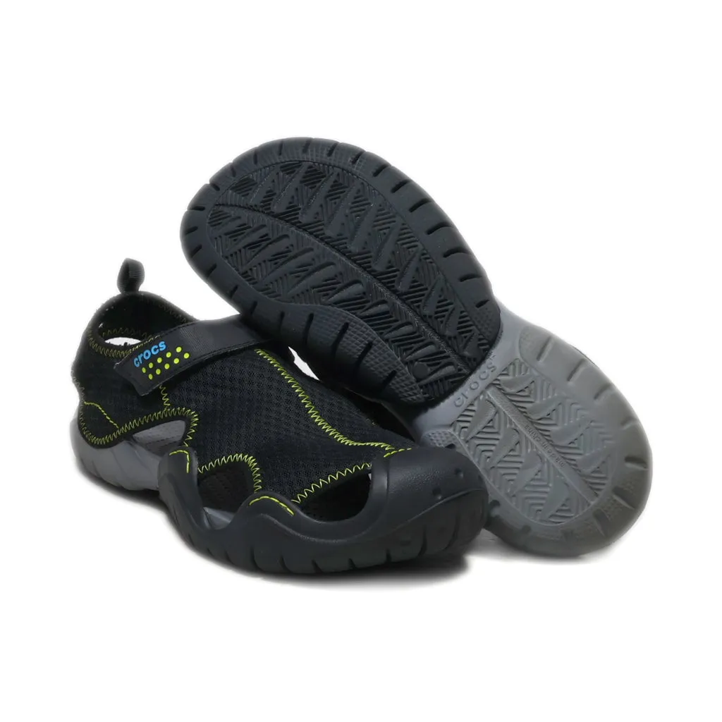 Crocs Swiftwater Casual Sandals Fabric Black Colour For Men