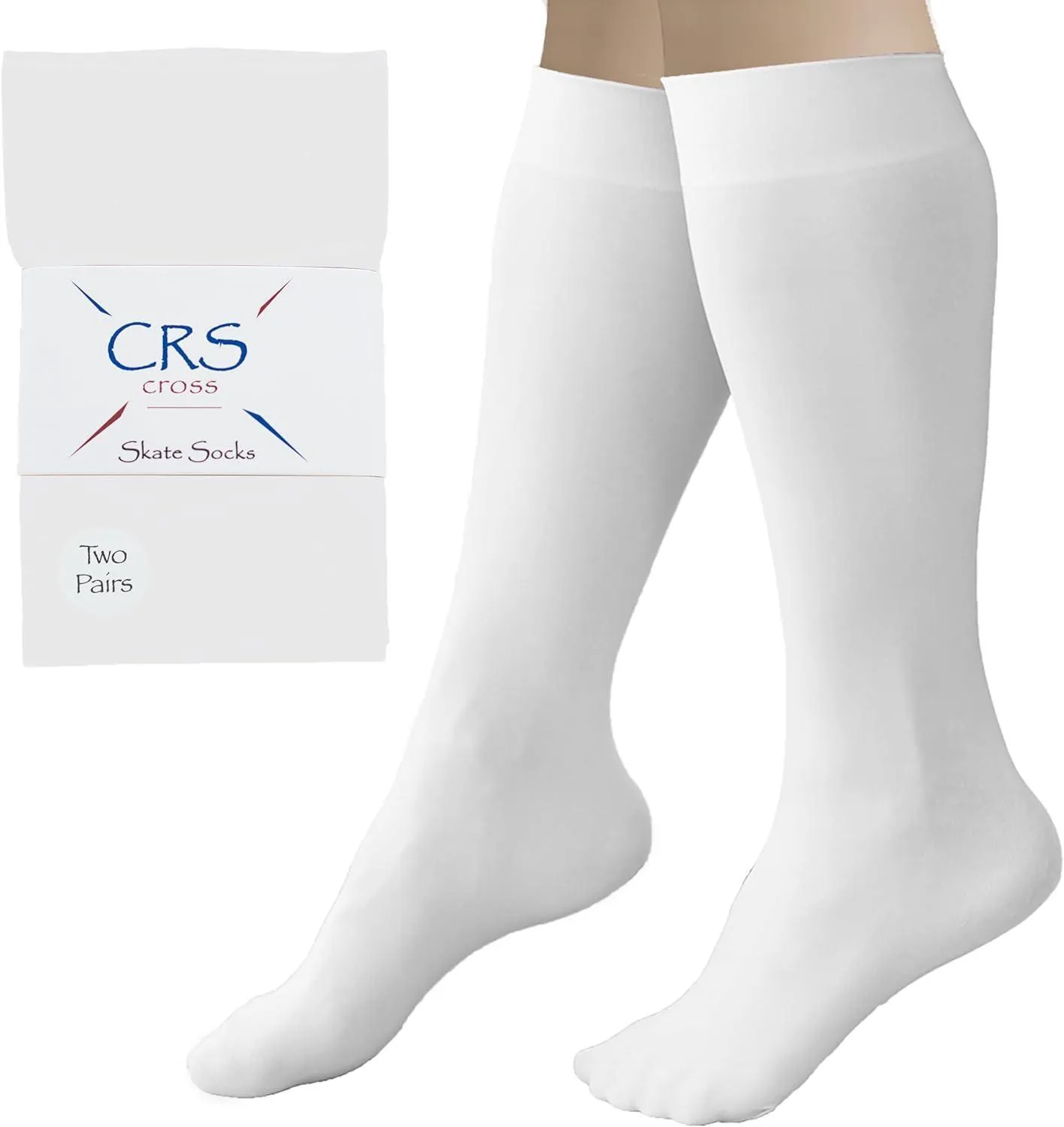 CRS Cross Figure Skating Socks (2 Pair) Knee High