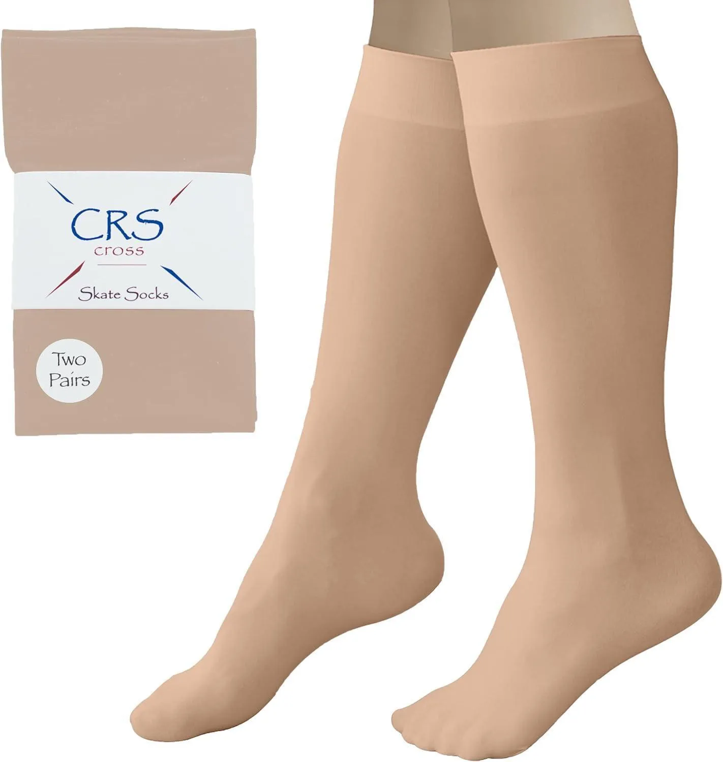 CRS Cross Figure Skating Socks (2 Pair) Knee High