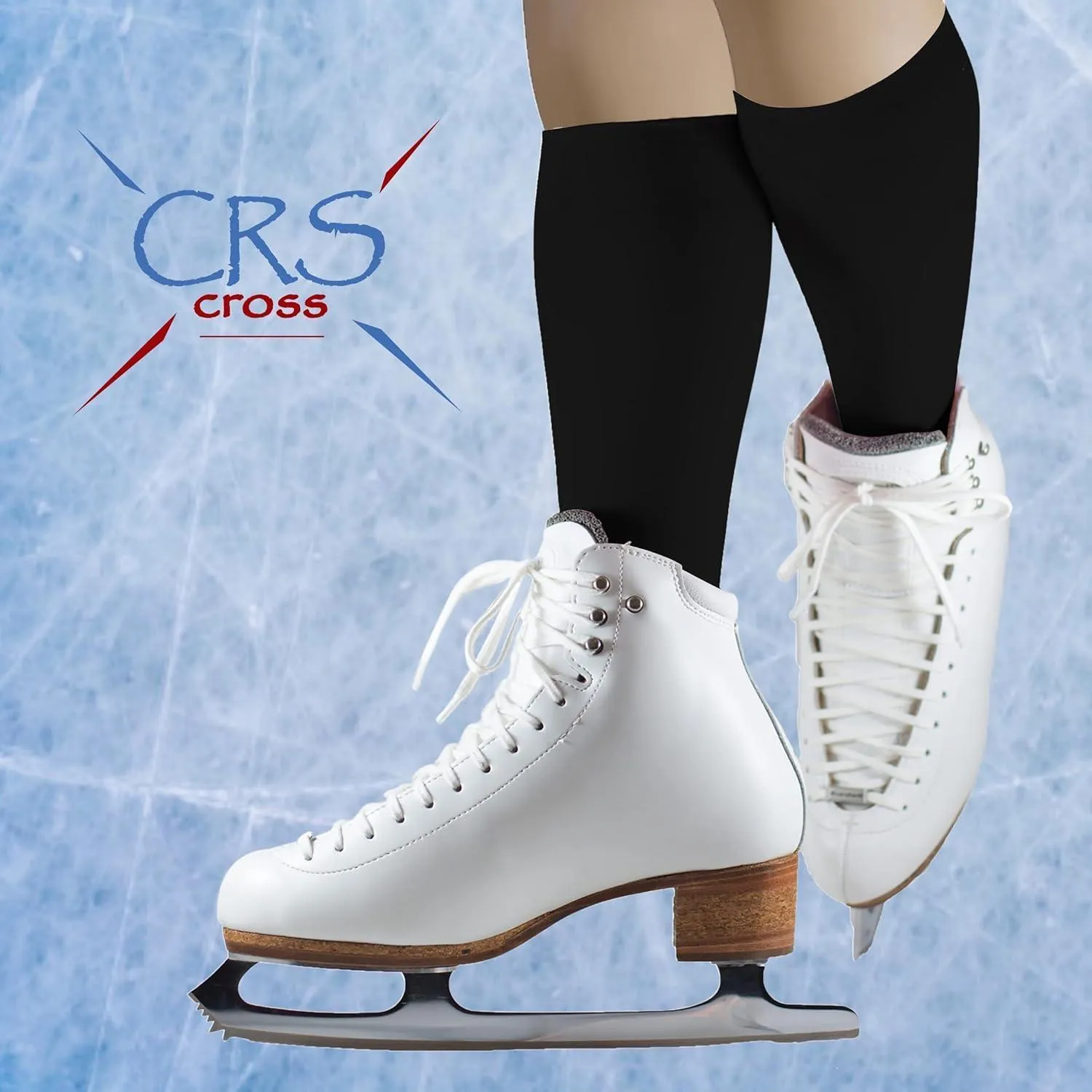 CRS Cross Figure Skating Socks (2 Pair) Knee High