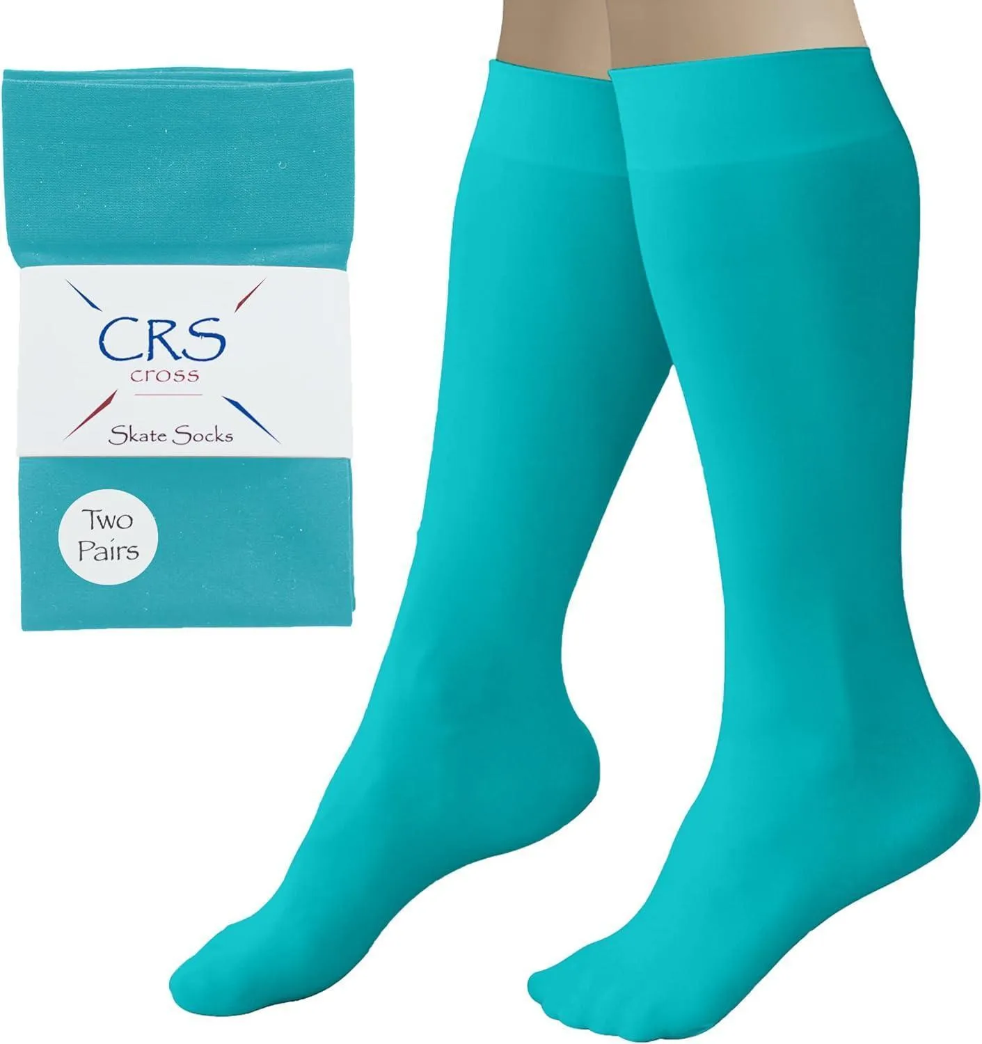 CRS Cross Figure Skating Socks (2 Pair) Knee High