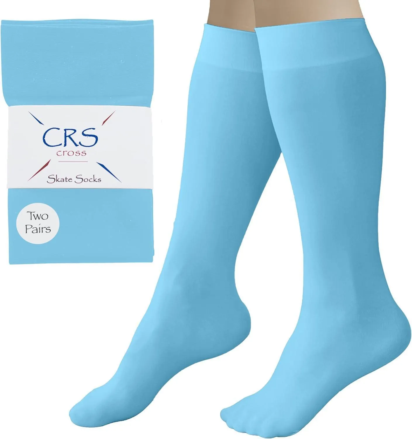 CRS Cross Figure Skating Socks (2 Pair) Knee High