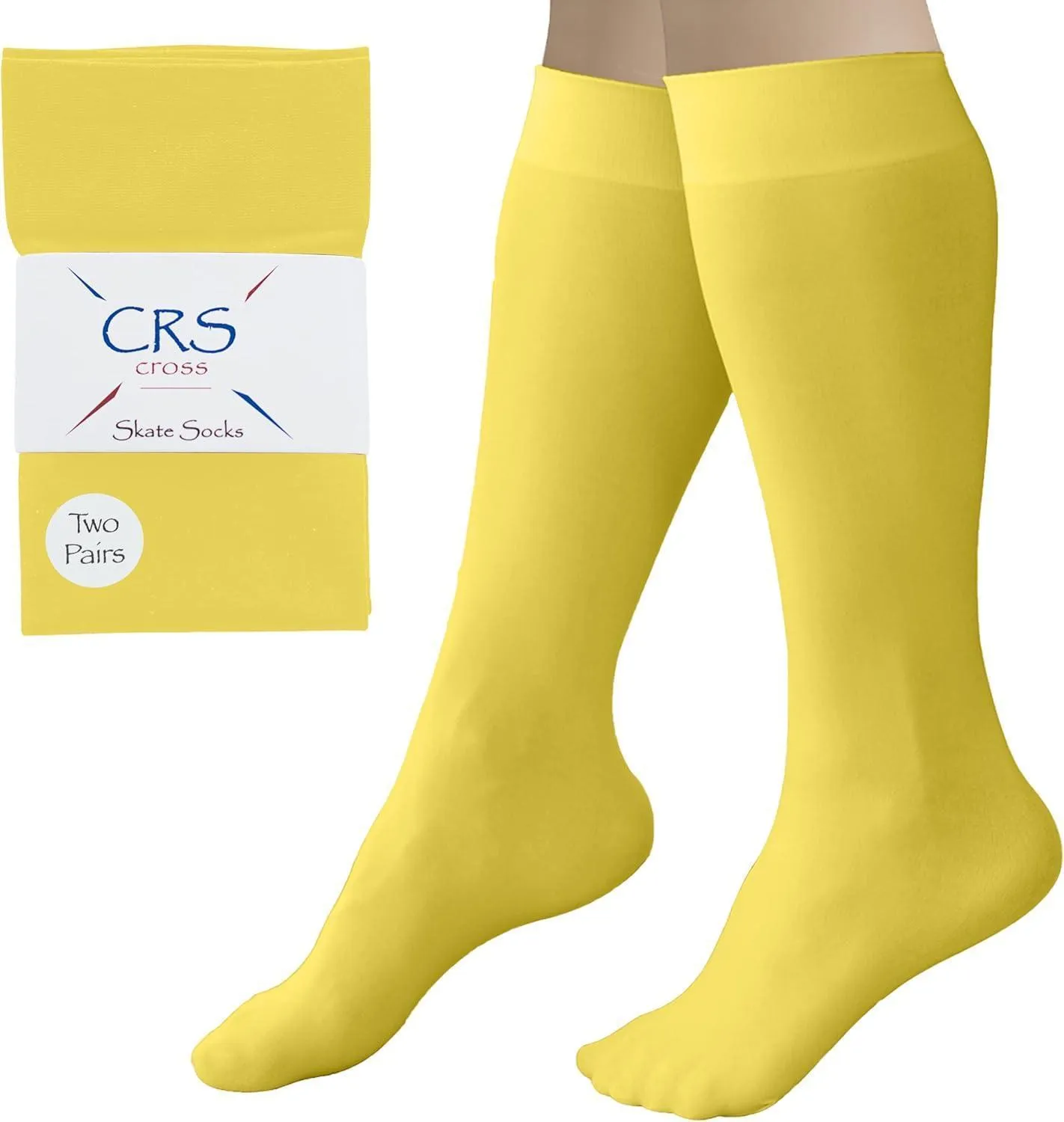 CRS Cross Figure Skating Socks (2 Pair) Knee High