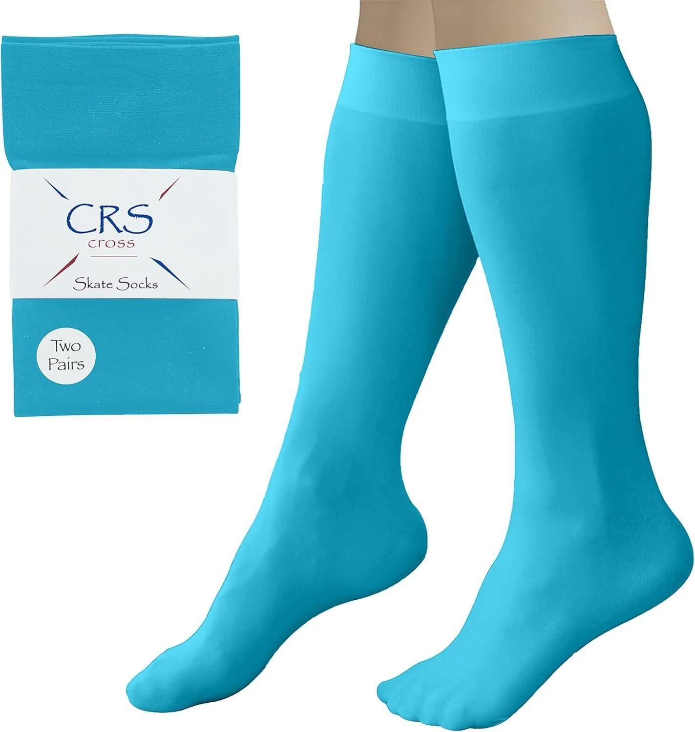 CRS Cross Figure Skating Socks (2 Pair) Knee High