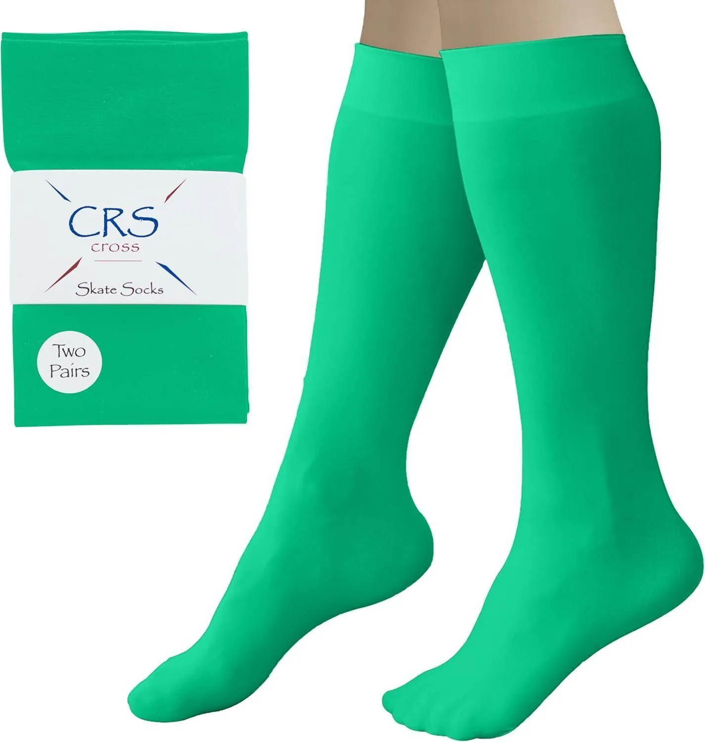 CRS Cross Figure Skating Socks (2 Pair) Knee High