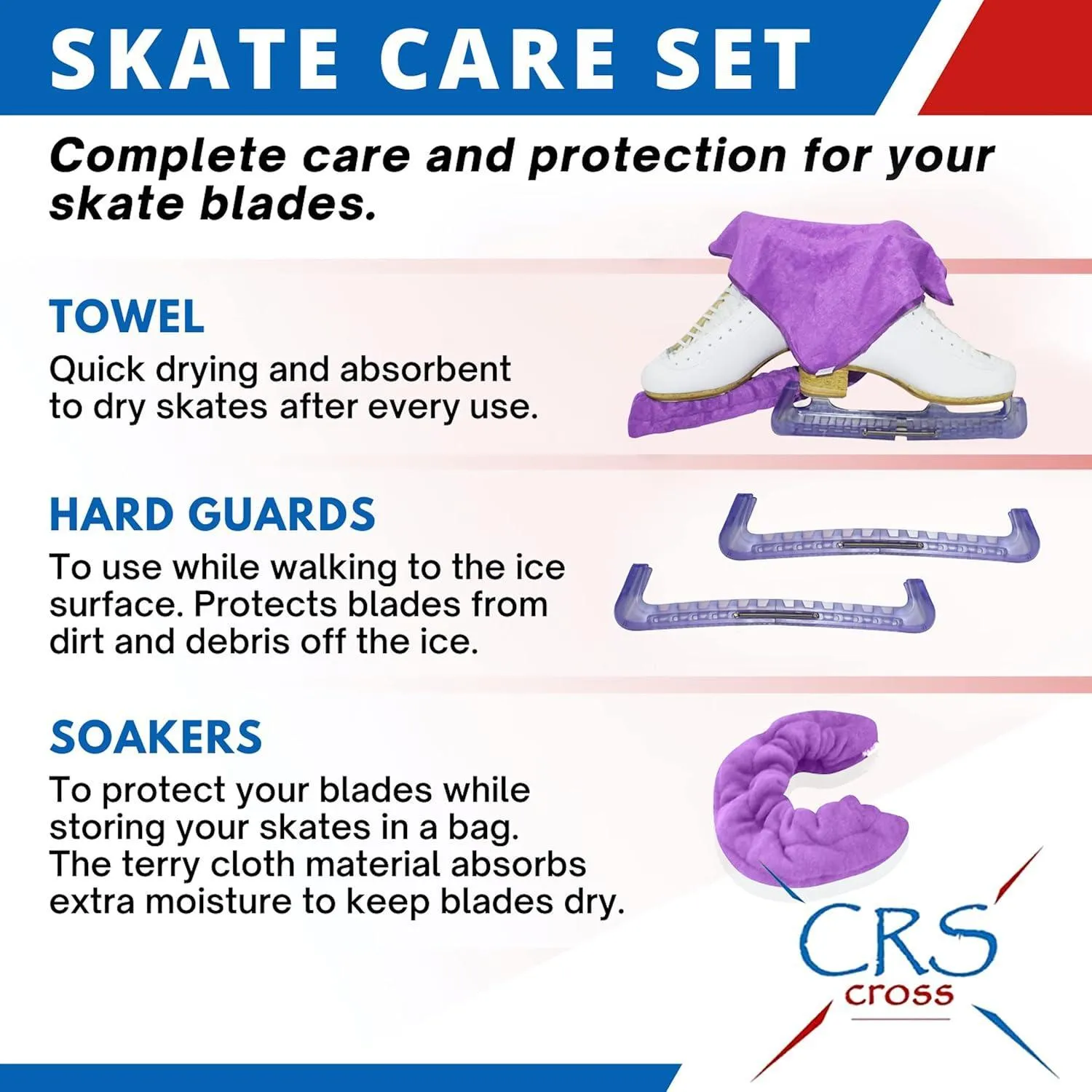 CRS Cross Skate Guards, Soakers and Towel