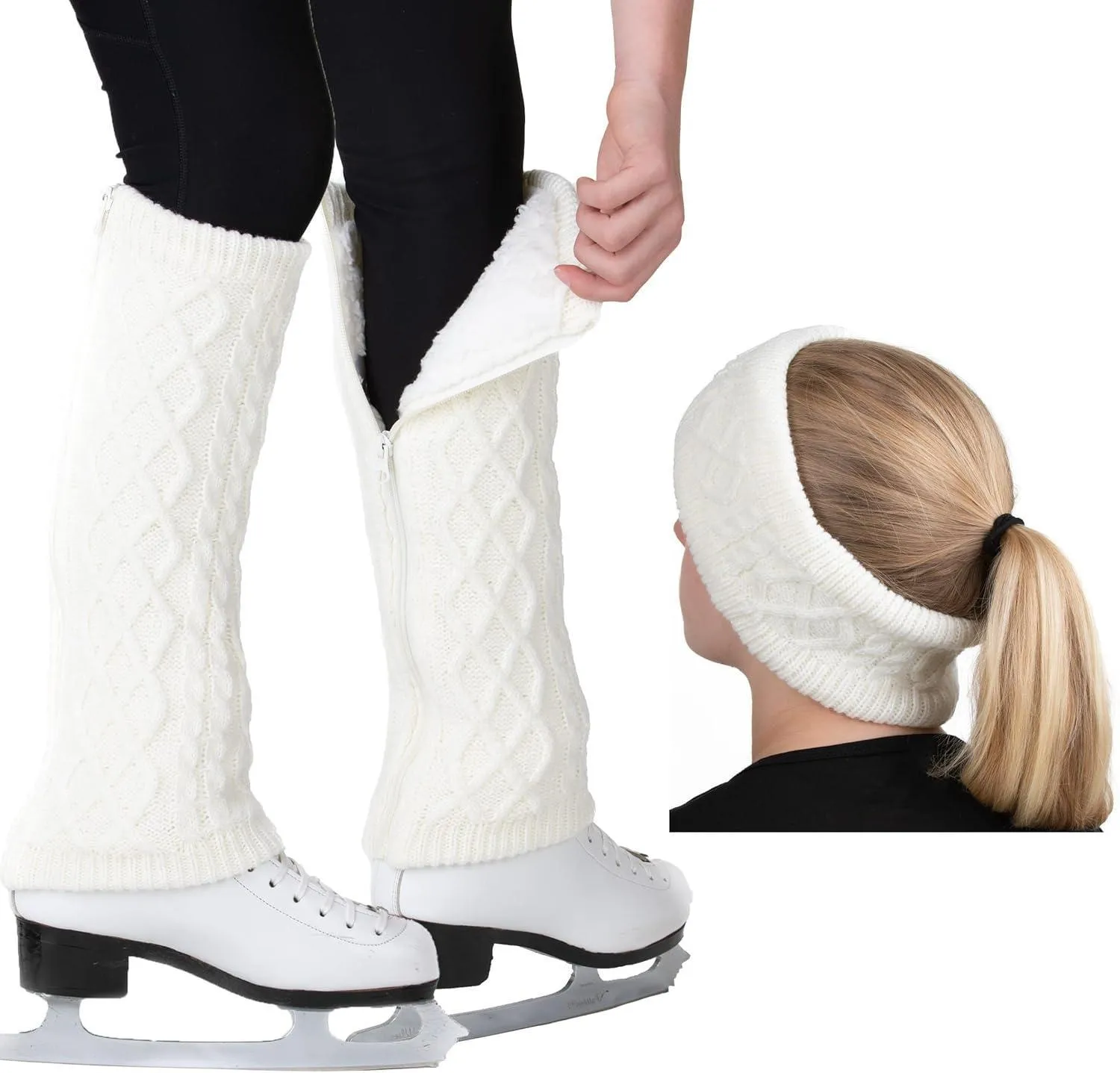 CRS Cross Zipper Leg Warmers and Headband