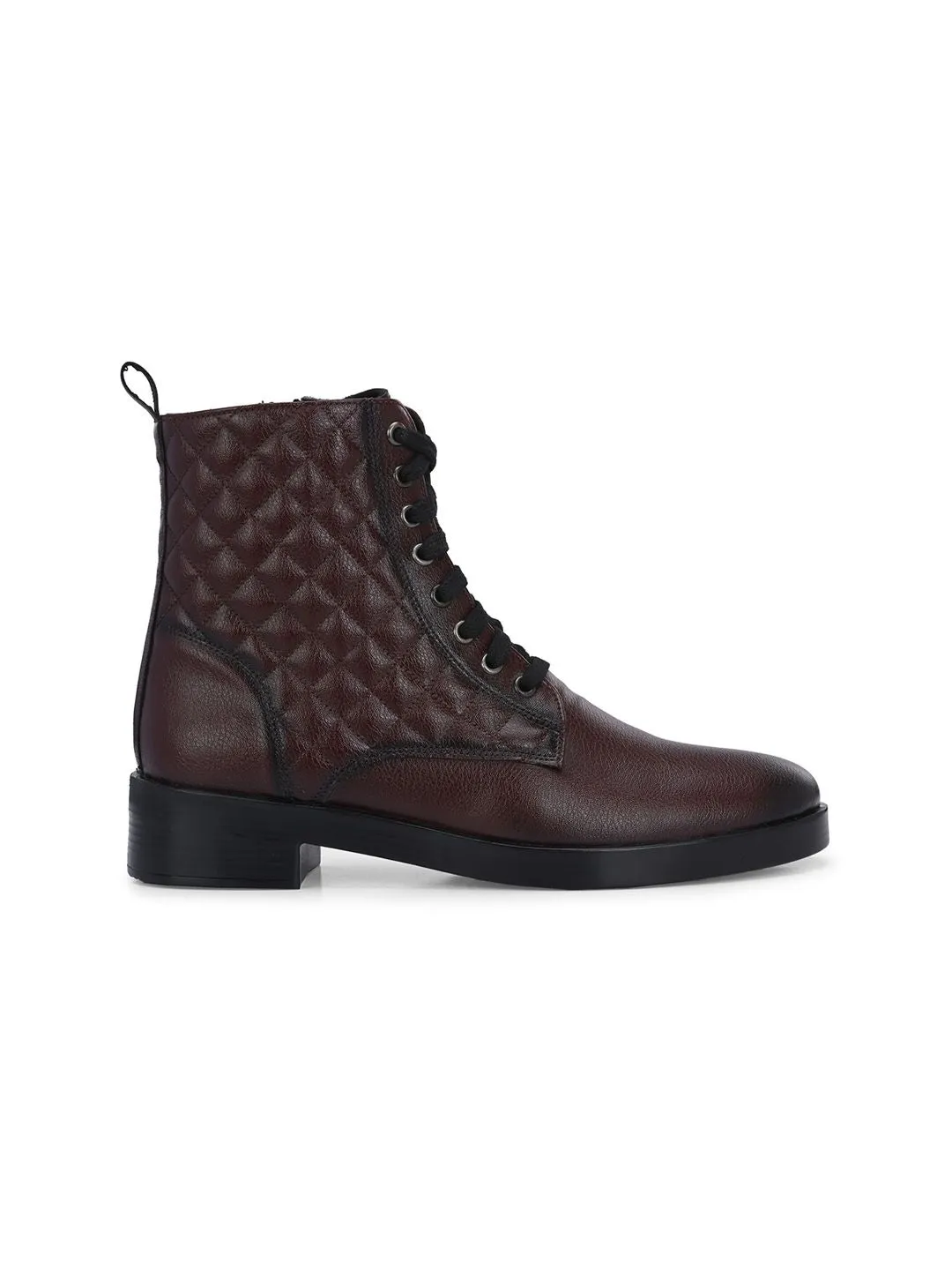 Delize Women Textured Block-Heeled Regular Boots