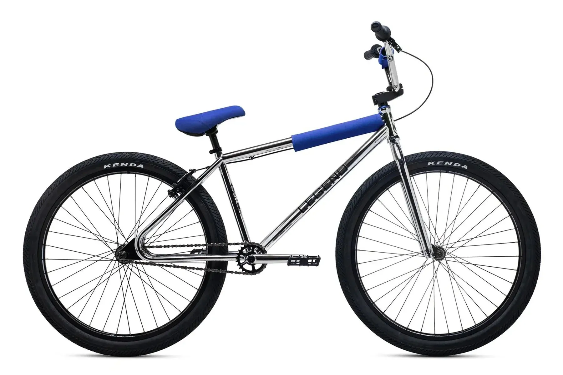 DK Legend Retro Cruiser 26″ Complete BMX Bike - Chrome/Blue