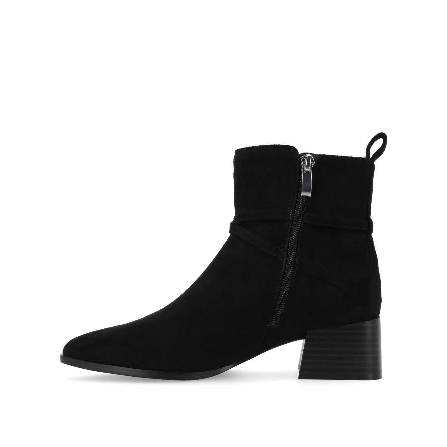 ESTELLE BLOCK HEELED BOOTIES IN WIDE