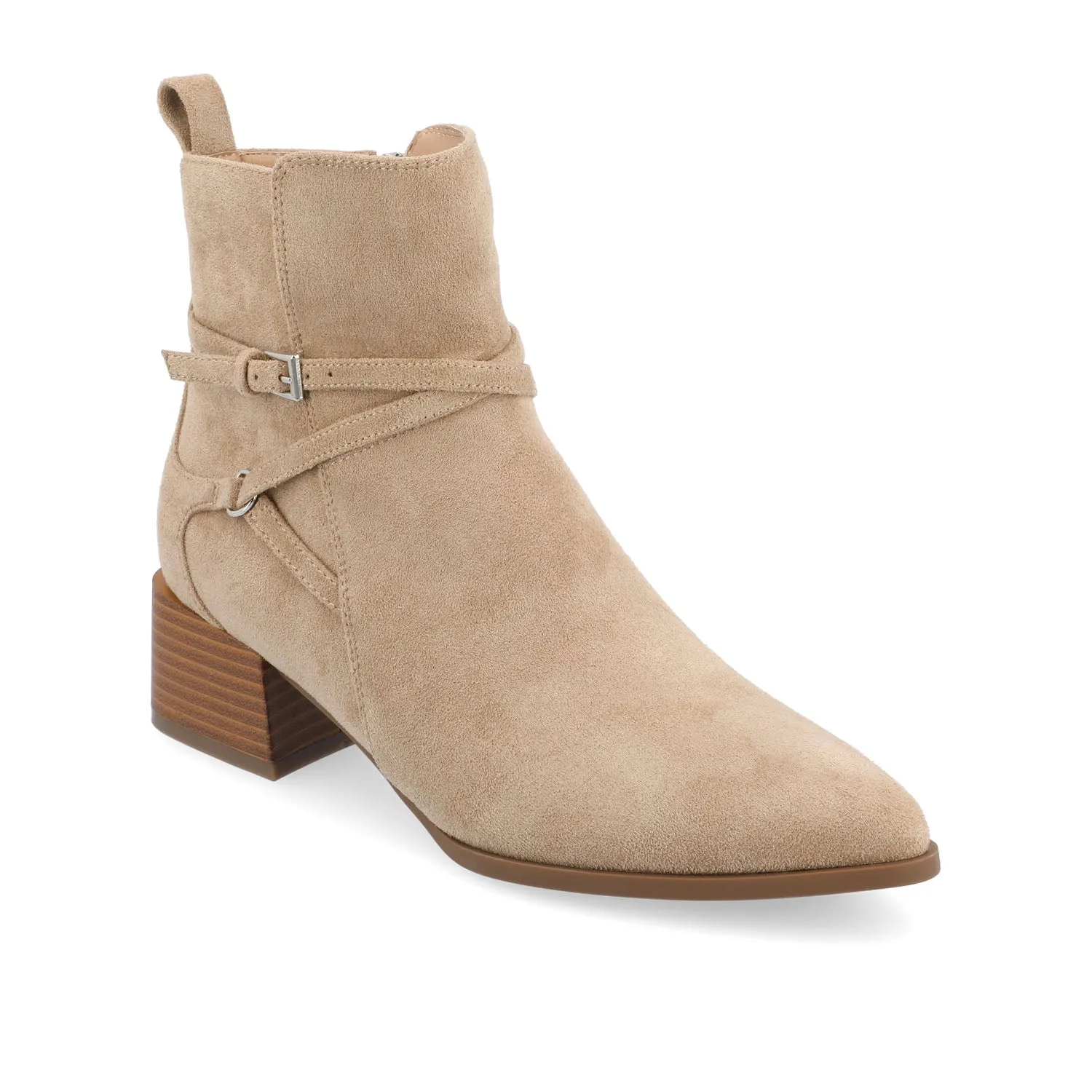 ESTELLE BLOCK HEELED BOOTIES IN WIDE