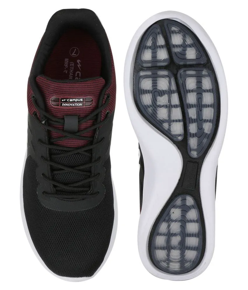 ETHAN(CMP-11) Black Men's Running Shoes