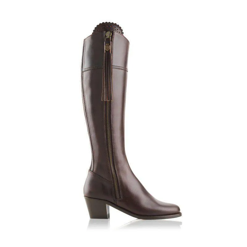 Fairfax & Favor Heeled Regina Ladies Leather Boot - Mahogany