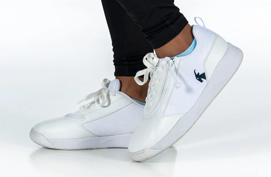 FINAL SALE - White/Navy BILLY Sport Court Athletic Sneakers