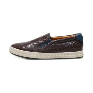 Geox Slip Ons Leather Brown Colour For Women