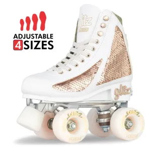 GLITZ Rose Gold - Size Adjustable Roller Skates