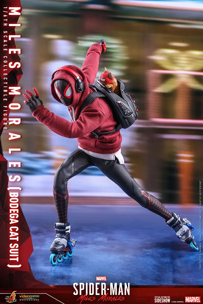 Hot Toys Miles Morales Spider-Man Bodega Cat Suit 1/6 Scale Figure