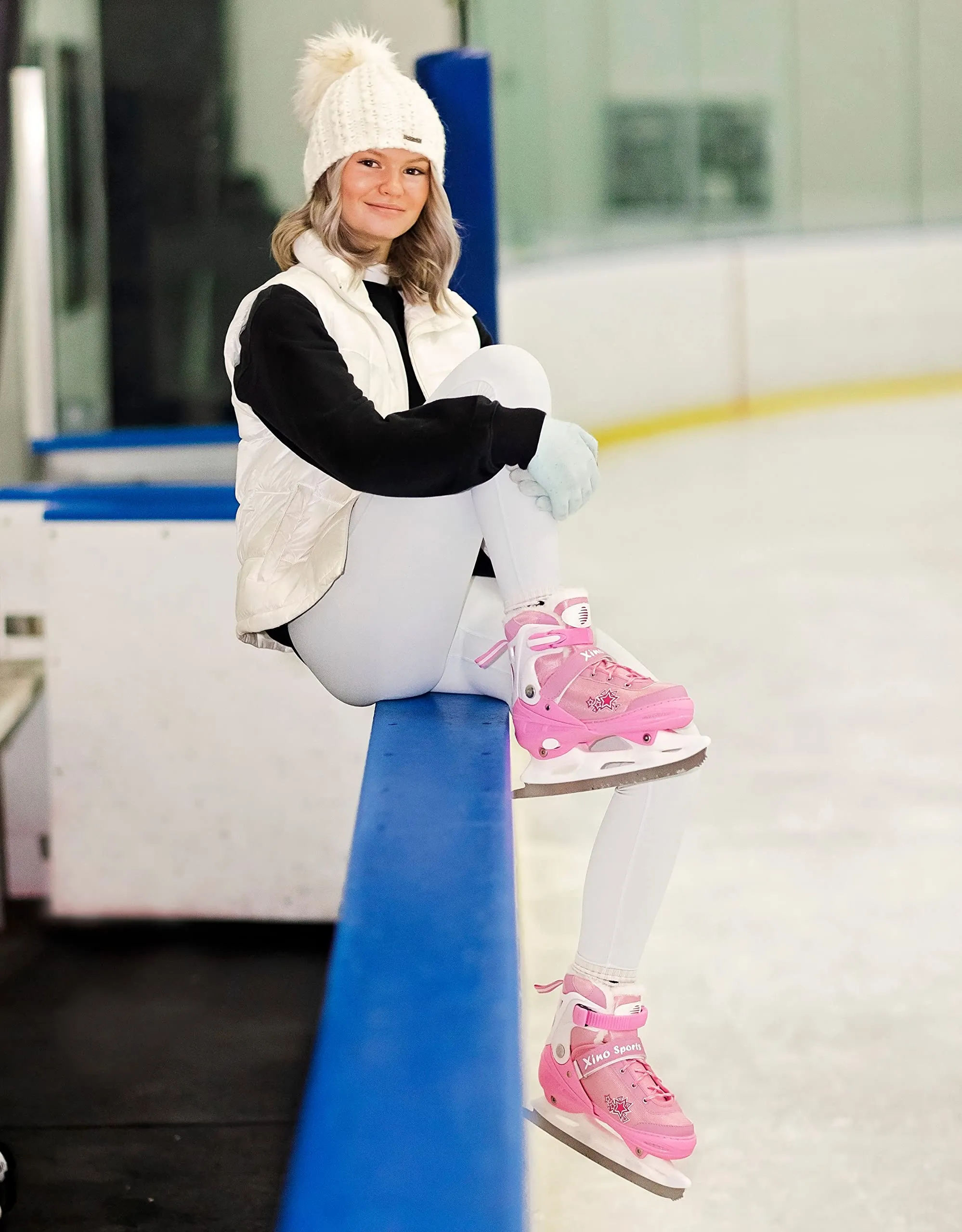 Ice Skates For Kids | Adjustable | Ankle Support | Pink