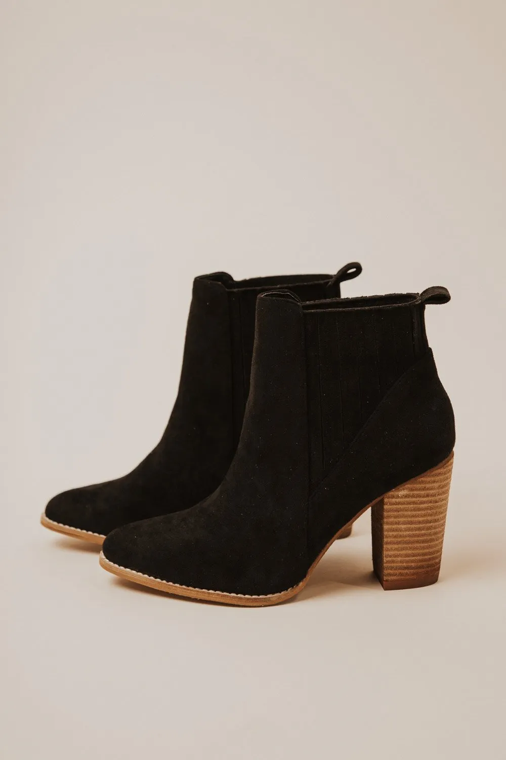 Jackie Heeled Booties in Black