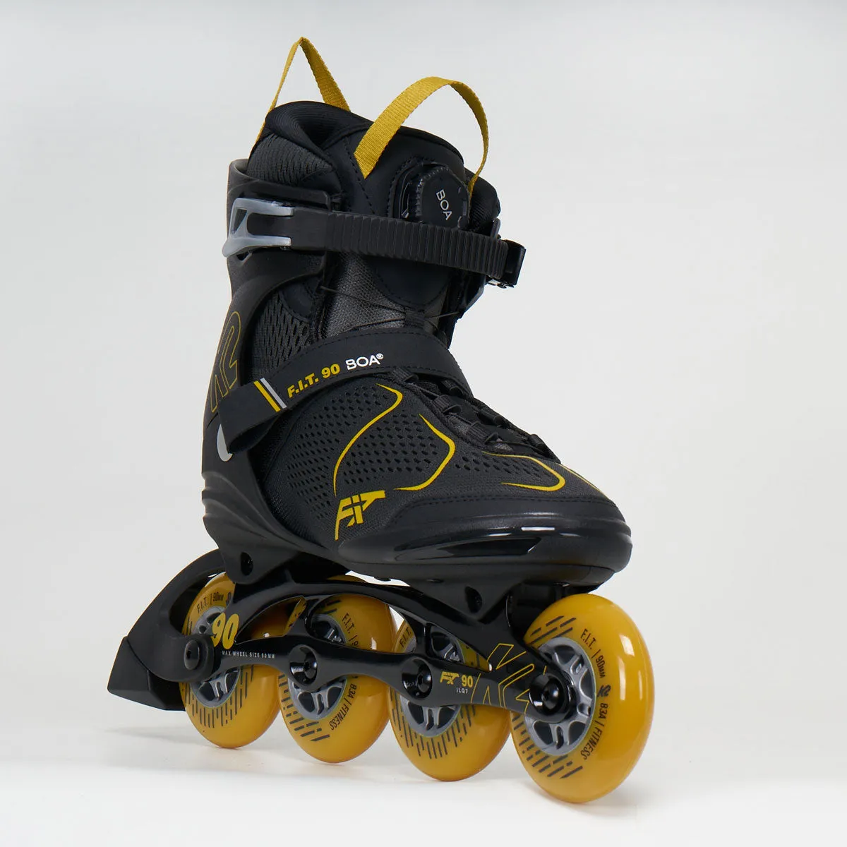 K2 F.I.T. 90 Boa Men's Inline Skates - Black / Yellow