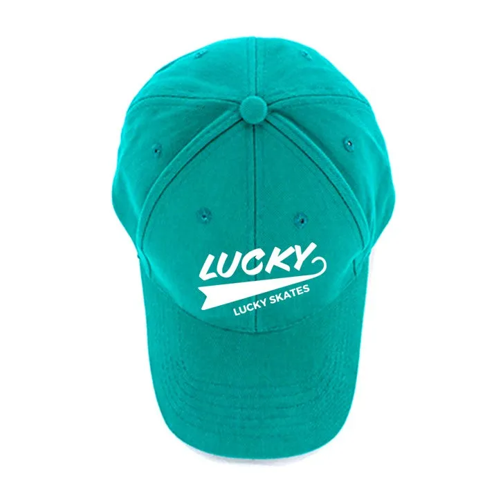 Lucky Skates Flag Teal Dad Hat