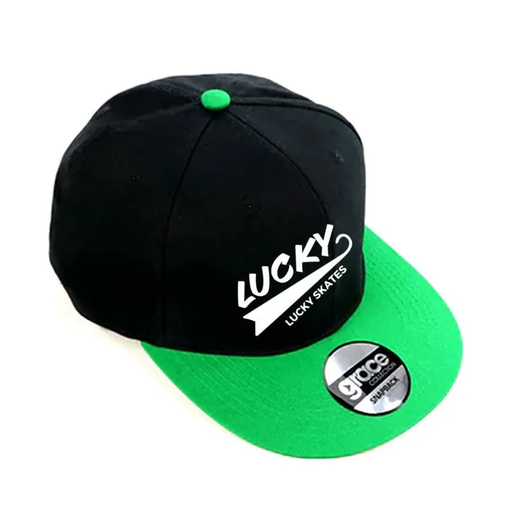 Lucky Skates Green Black Snapback Cap