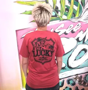 Lucky Skates Mens Red T-shirt *Last One* XXL