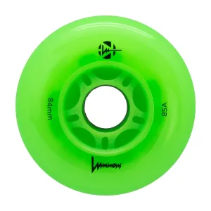 Luminous LED Inline Wheels 84mm/85a - Green Apple Glow - Sold by the Single Wheel