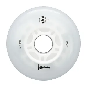 Luminous LED Inline Wheels 84mm/85a - White - Sold by the Single Wheel