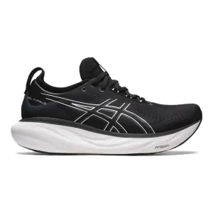 Men's Asics Gel-Nimbus 25, Black/Pure Silver, 11.5 2E Wide