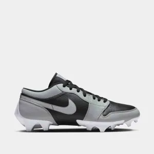 Men's Jordan 1 Low TD Football Cleats, Black/Smoke Grey