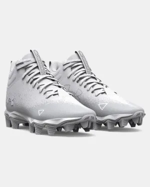 Men's UA Spotlight Franchise RM 2.0 Football Cleat - White/Metallic Silver