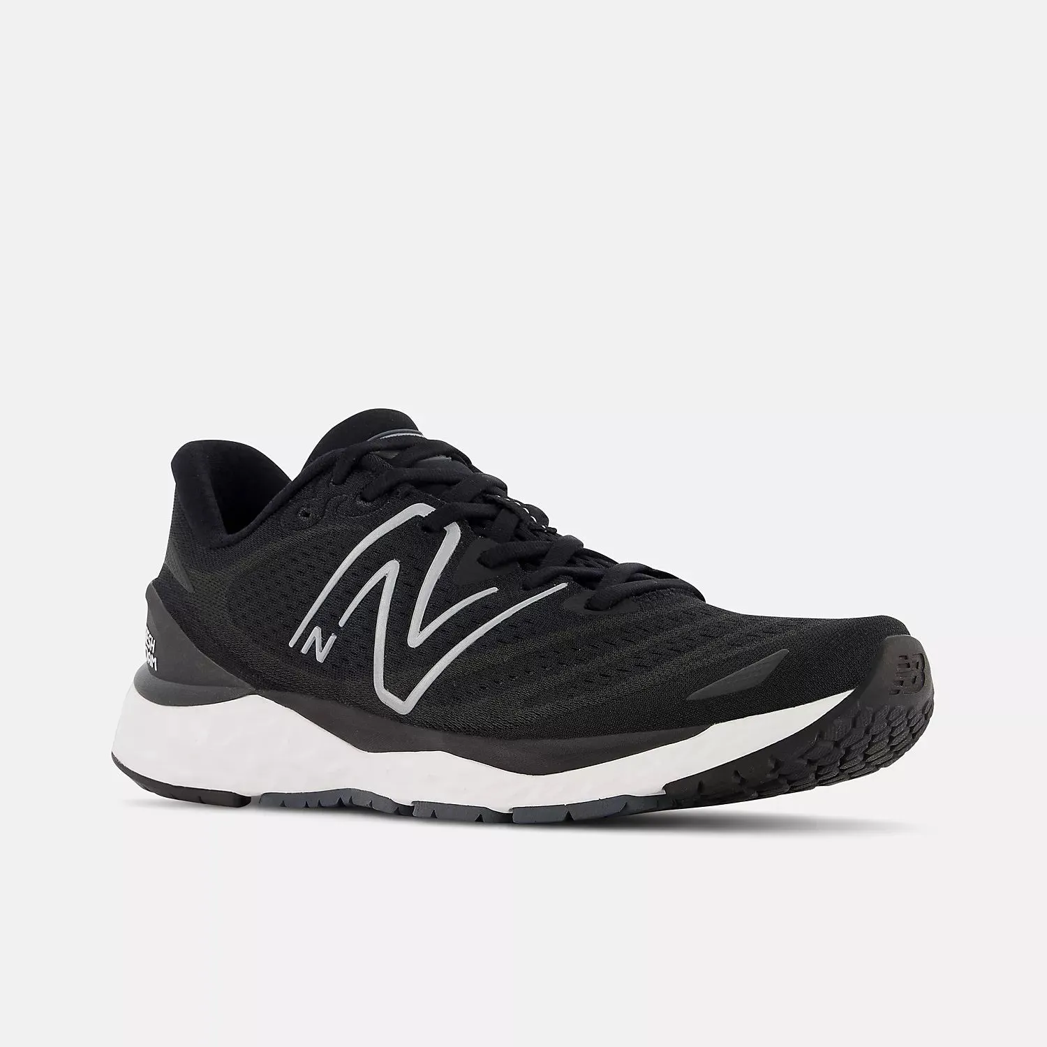 Men's Wide Fit New Balance MSOLVBW4 Running/Walking Trainers - Black/White